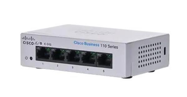 Cisco switch CBS110-5T-D (5xGbE,  fanless)