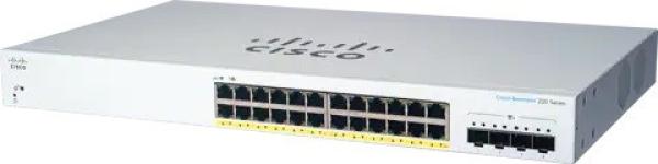 Cisco switch CBS220-24P-4X (24xGbE,4xSFP+,24xPoE+,195W)