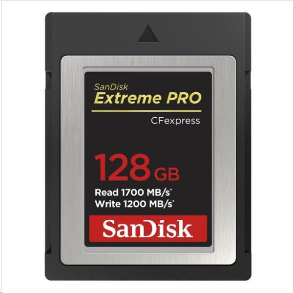 Karta SanDisk Extreme Pro CFexpress 128 GB,  typ B,  1700 MB/ s čítanie,  1200 MB/ s zápis