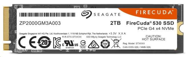 SEAGATE SSD 2TB FIRECUDA 530, M.2 2280, PCIe Gen4 x4, NVMe 1.4, R:7300/W:6900MB/s0