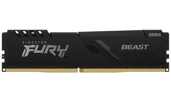 KINGSTON DIMM DDR4 16GB 2666MT/ s CL16 1Gx8 FURY Beast Černá