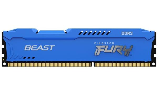 KINGSTON DIMM DDR3 4GB 1600MT/s CL10 FURY Beast Modrá