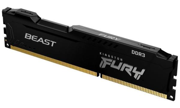 KINGSTON DIMM DDR3 8GB 1600MT/ s CL10 FURY Beast Černá