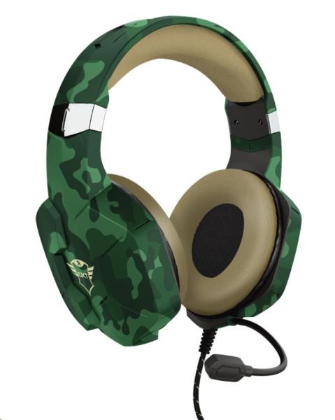 TRUST sluchátka GXT 323C Carus Gaming Headset, jungle camo