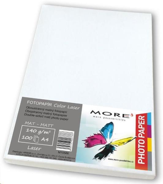 Vyhladený farebný laserový papier; 140 g/ m2; matný; matný 100 listov str.,  Farebný laser