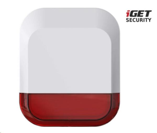 iGET SECURITY EP11 - vonkajšia siréna napájaná batériou alebo adaptérom, pre alarm M5