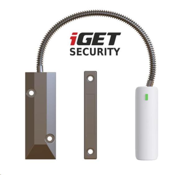 iGET SECURITY EP21 - Bezdrátový magnetický senzor pro železné dveře/ okna/ vrata pro alarm iGET SECURITY M5