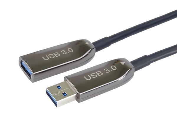 PremiumCord Optický predlžovací kábel AOC USB 3.0 A/ muži - A/ ženy,  20m