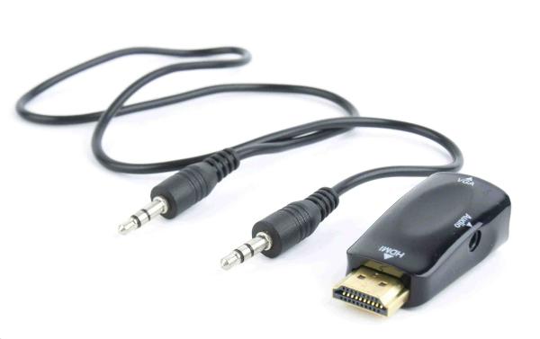 C-Tech HDMI na VGA + audio adaptér,  M/ F