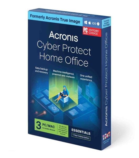 Acronis Cyber Protect Home Office Essentials Predplatné 3 počítače - 1 rok predplatného ESD
