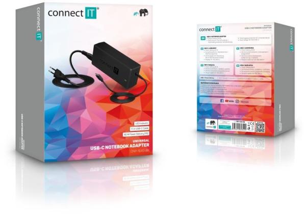 CONNECT IT Univerzálny adaptér pre notebooky MacPower,  USB-C,  PD 65 W1