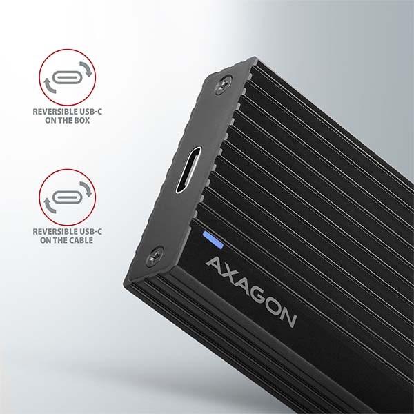 AXAGON EEM2-GTR,  USB-C 3.2 Gen 2 - M.2 NVMe SSD kovový box THIN RIB3