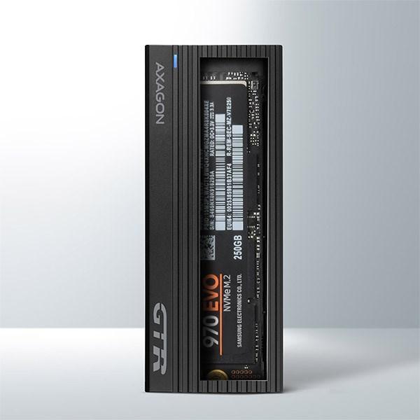 AXAGON EEM2-GTR,  USB-C 3.2 Gen 2 - M.2 NVMe SSD kovový box THIN RIB4