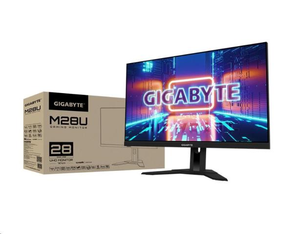 GIGABYTE LCD - 28" herný monitor M28U UHD,  3840 x 2160,  144 Hz,  1000:1,  300 cd/ m2,  1 ms,  2xHDMI 2.1,  1xDP,  SS IPS2