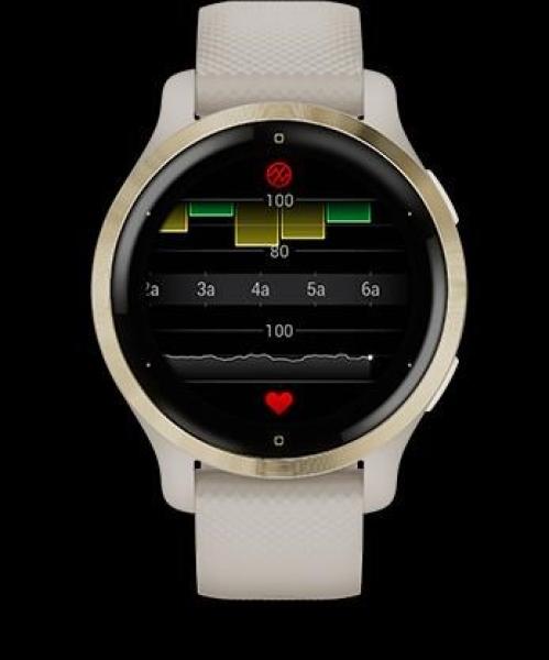 Garmin GPS sportovní hodinky Venu® 2S Rose Gold/ White Leather Band4