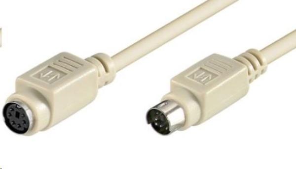 PREMIUMCORD Predlžovací kábel PS/ 2(M) - PS/ 2(F) 3 m (pre myš alebo klávesnicu PS/ 2)