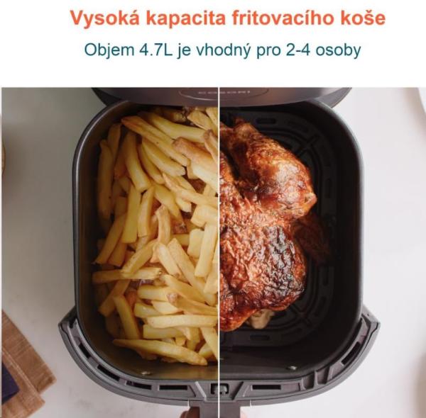 Cosori L501 PRO 4.7L – horkovzdušná fritéza + 5x špíz a gril. rošt7