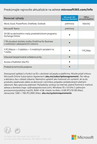 Microsoft 365 Business Standard SK (1 rok)1