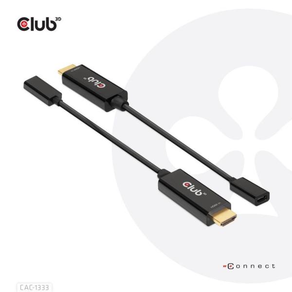 Club3D Aktívny adaptér HDMI na USB-C,  4K60Hz,  M/ F4