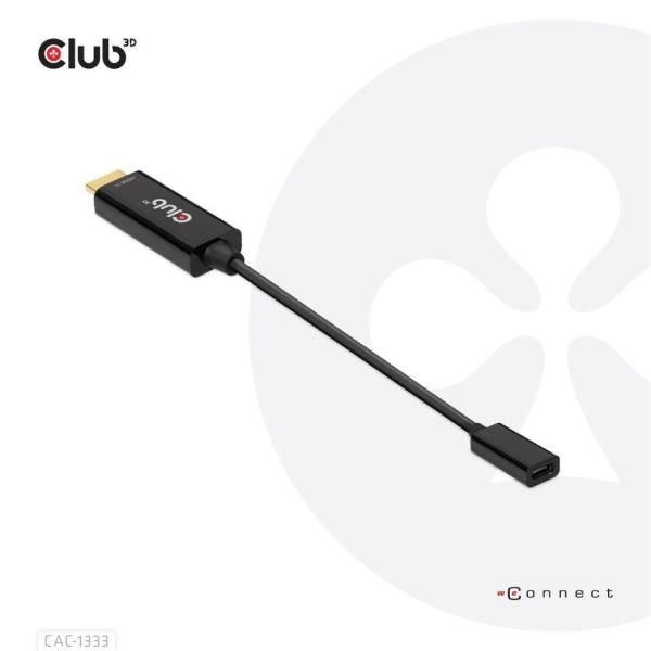 Club3D Aktívny adaptér HDMI na USB-C,  4K60Hz,  M/ F6