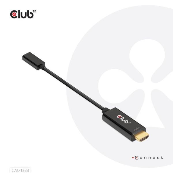 Club3D Aktívny adaptér HDMI na USB-C,  4K60Hz,  M/ F7