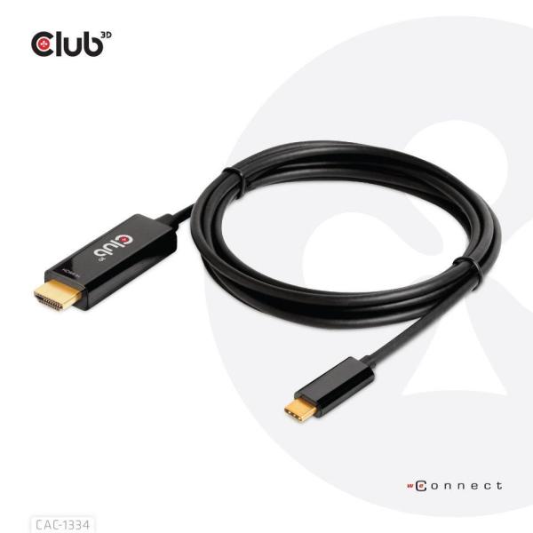 Club3D aktívny kábel HDMI na USB-C,  4K60Hz,  1.8m,  M/ M7