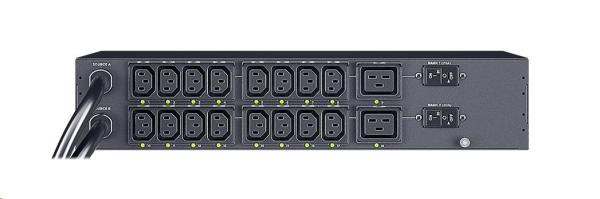 CyberPower Rack ATS Switched,  2U,  16A,  (13)C13,  (2)C19,  IEC 60309 32A (2) 3.05m2
