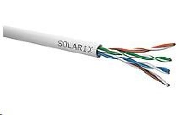 Inštalačný kábel Solarix UTP,  Cat5E,  drôt,  PVC,  krabica 100 m SXKD-5E-UTP-PVC