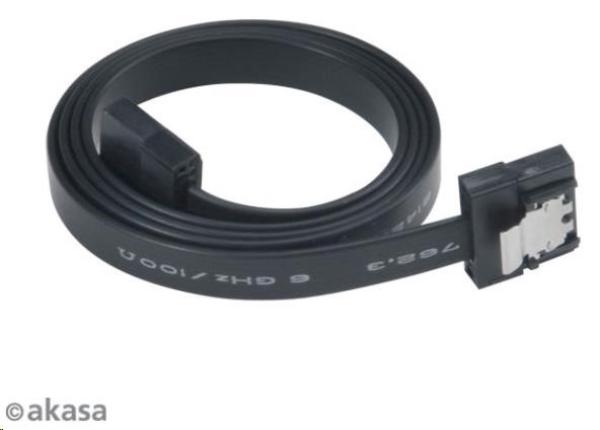 AKASA kábel Super tenký dátový kábel SATA3 pre HDD,  SSD a optické mechaniky,  čierny,  50 cm,  2 ks v balení2
