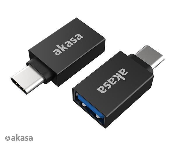 Adaptér AKASA USB3.1 Gen2 Type-A na Type-C (F/ M),  2 ks v balení