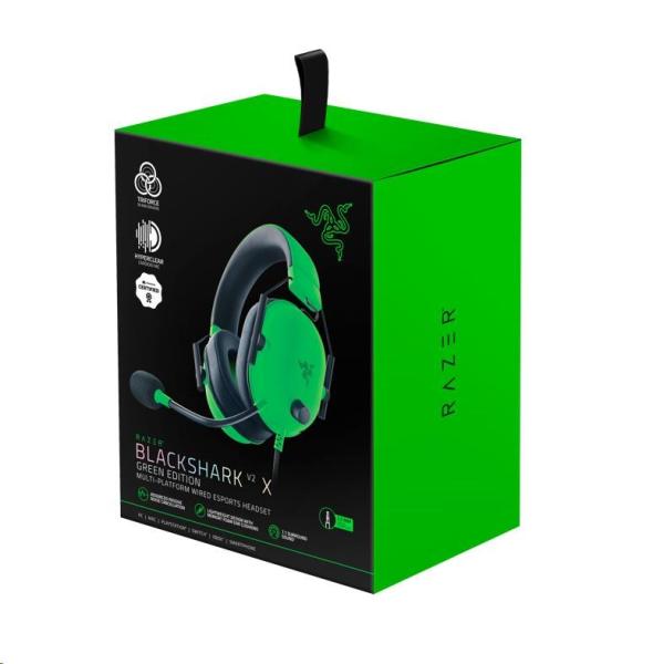 RAZER sluchátka Blackshark V2 X, drátové, zelená4