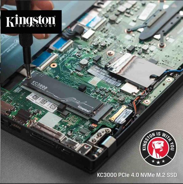 SSD disk Kingston 1024 GB KC3000 M.2 2280 NVMe™ PCIe Gen 4 (R 7000 MB/s; W 6000 MB/s)3