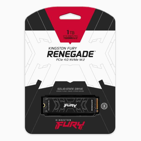 Kingston FURY RENEGADE SSD 1000GB M.2 2280 NVMe™ PCIe Gen 4 (R 7300 MB/ s; W 6000 MB/ s)1