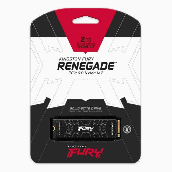 Kingston FURY RENEGADE SSD 2000GB M.2 2280 NVMe™ PCIe Gen 4 (R 7300 MB/ s; W 7000 MB/ s)2