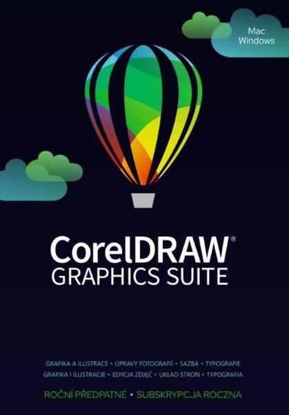 CorelDRAW Graphics Suite Education 365 dní obnovenie 1 licencie ESD (Windows/ MAC) EN/ FR/ DE/ IT/ SP/ BP/ NL/ CZ/ PL1