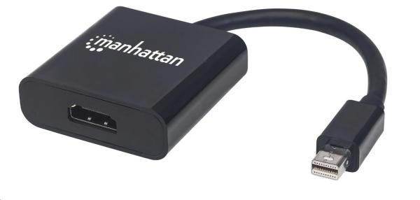 MANHATTAN Adaptér mini DP na HDMI,  aktívny,  čierny