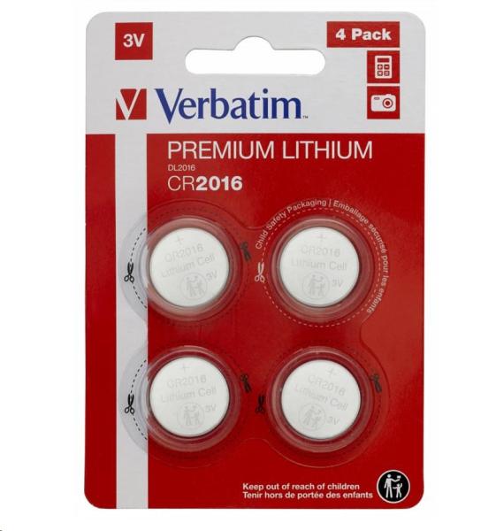 VERBATIM Lithium baterie CR2016 3V 4 Pack2
