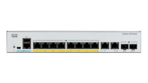 Cisco Catalyst C1000-8FP-2G-L, 8x10 100 1000, 2xSFP RJ-45, PoE - REFRESH