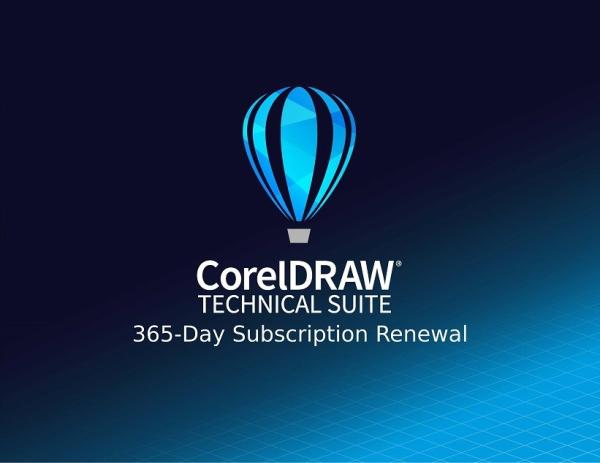 CorelDRAW Technical Suite 365-dňové predplatné. Obnovenie (jednorazové) EN/ DE/ FR/ ES/ BR/ IT/ CZ/ PL/ NL