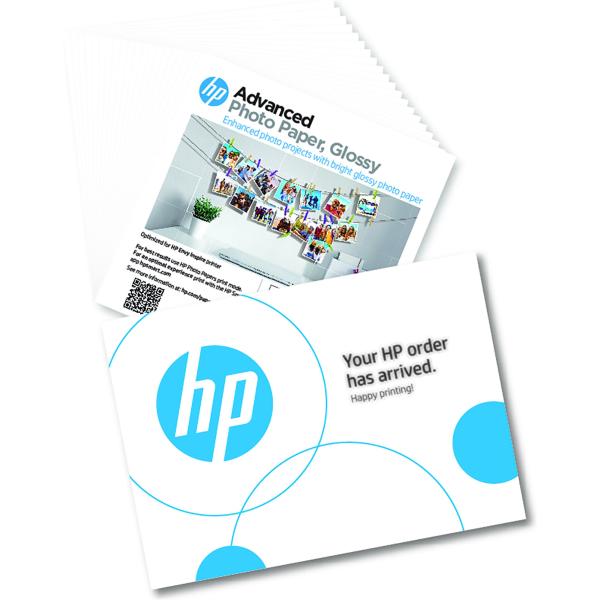 HP Advanced Photo Paper,  Gloss (5x5 in; 127x127 mm) –20 sheets