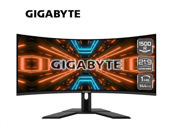 GIGABYTE LCD - 34" herný monitor G34WQC A,  21:9,  3440:1440px,  WQHD,  144Hz,  VA,  350 cd/ m2,  1ms6