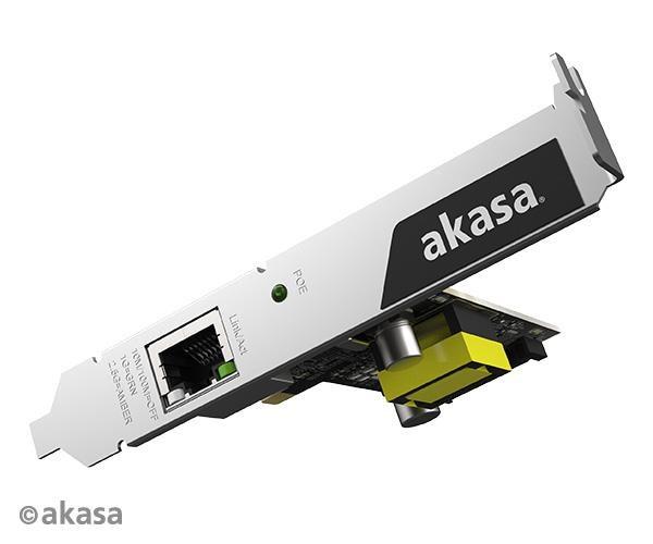 Sieťová karta AKASA,  2.5 Gigabitová sieťová karta PCIe s PoE