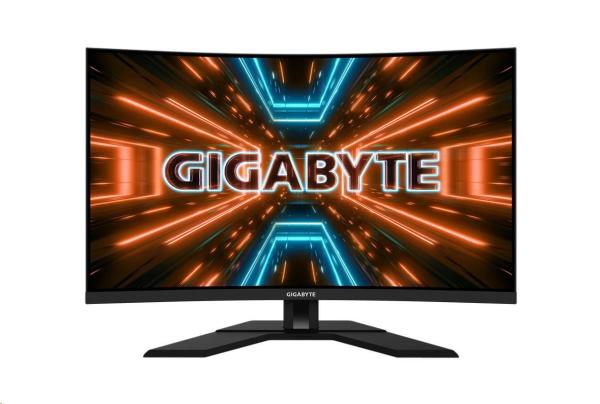 GIGABYTE LCD - 31.5" Gaming monitor M32QC,  Prohnutý VA 1500R,  2560 x 1440 QHD,  165Hz,  3000:1,  350cd/ m2,  1ms,  2xHDMI,  1xD4