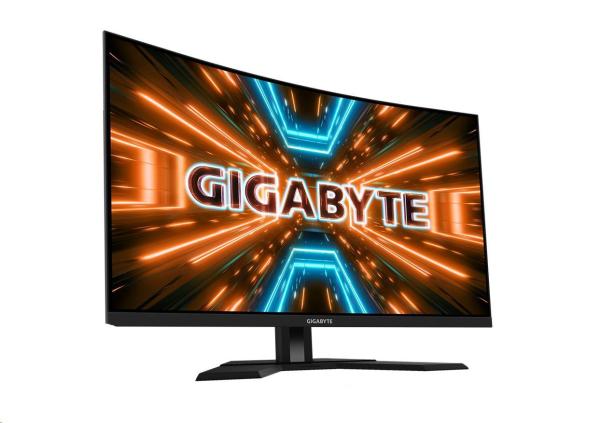 GIGABYTE LCD - 31.5" Gaming monitor M32QC,  Prohnutý VA 1500R,  2560 x 1440 QHD,  165Hz,  3000:1,  350cd/ m2,  1ms,  2xHDMI,  1xD5