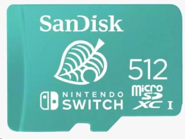 Karta SanDisk MicroSDXC 512 GB pre Nintendo Switch (R:100/ W:90 MB/ s,  UHS-I,  V30, U3,  C10,  A1) licencovaný produkt, Super 
