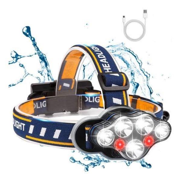 Solight LED čelové nabíjacie svietidlo, 550lm, Li-ion, USB0