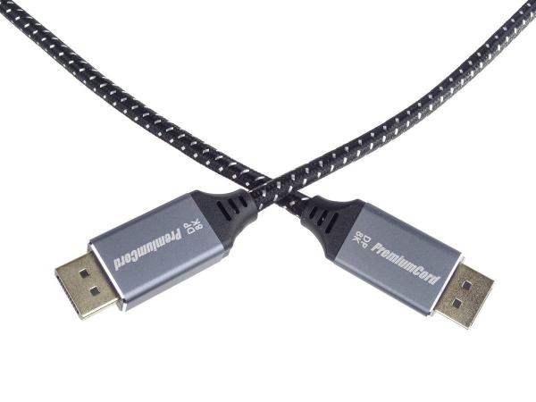 Kábel PREMIUMCORD DisplayPort 1.4 pripojovacie káble,  kovové a pozlátené konektory,  0, 5 m6