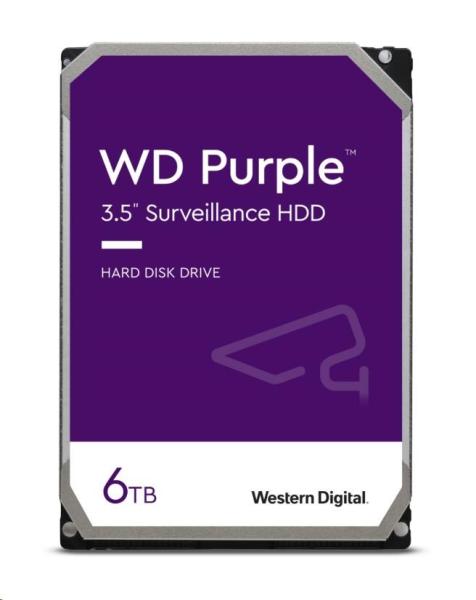 WD PURPLE WD63PURZ 6TB SATA/ 600 256MB cache,  nízka hlučnosť,  CMR