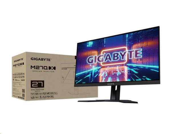 GIGABYTE LCD - 27" herný monitor M27Q X,  2560x1440,  244Hz,  1000:1,  350cd/ m2,  1ms,  2xHDMI 2.0,  2xUSB3.0,  1xUSB-C,  IPS