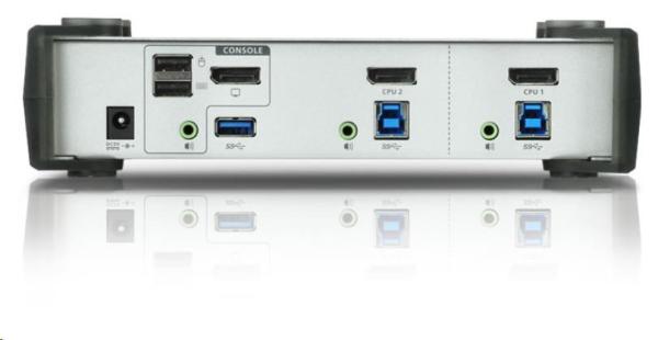 ATEN 2-portový DisplayPort KVMP USB3.0,  zvuk1